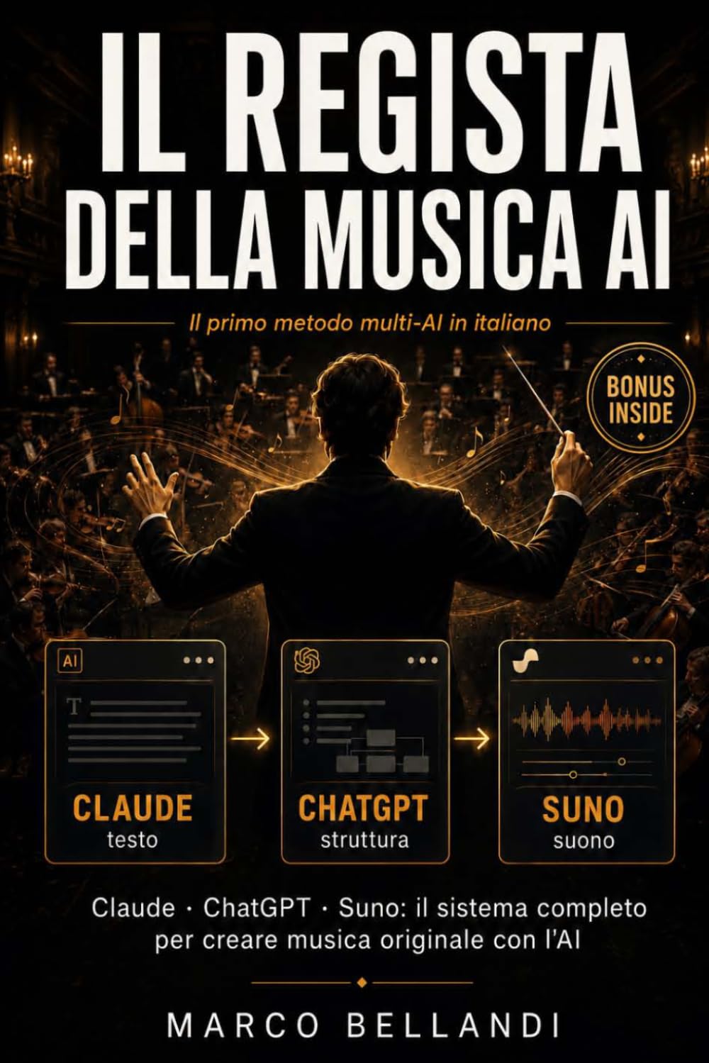 IL REGISTA DELLA MUSICA AI: Claude, ChatGPT, Suno: il sistema completo per creare musica originale con l'AI