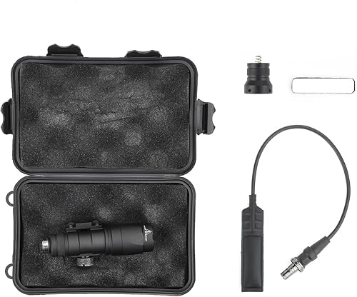 Miniatura 7 de Linterna táctica M300A de 500 lúmenes con interruptor de botón e interruptor de presión remoto para modos constantesmomentáneos, apto para riel