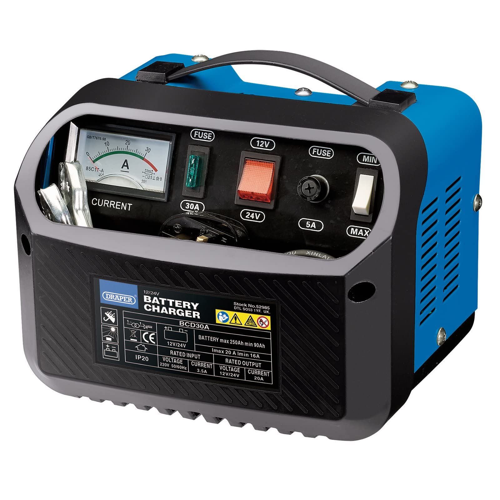 Draper Workshop 12/24V 16-20A Battery Charger - 52985