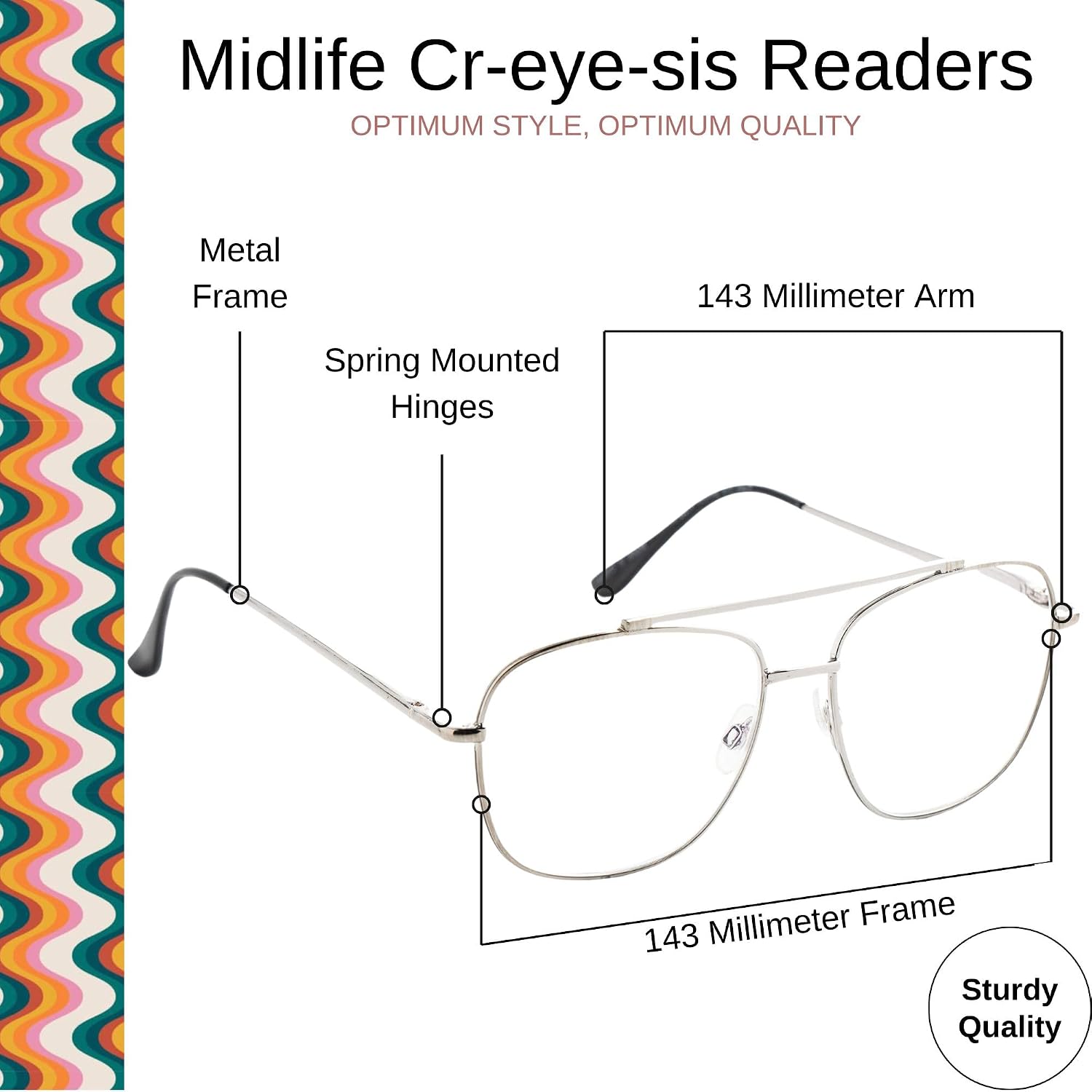 OPTIMUM OPTICAL Signature Blue Light Filtering, Magnifying, Anti-Reflective Spring Mounted Computer and Reading Glasses