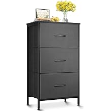 AODK Small Dresser for Bedroom Nightstand with 3 Storage Drawers,Dark Grey | Chest of Drawers End Table for Living Room, Closet Dresser with 3 Storage Drawers Organizer Clothes