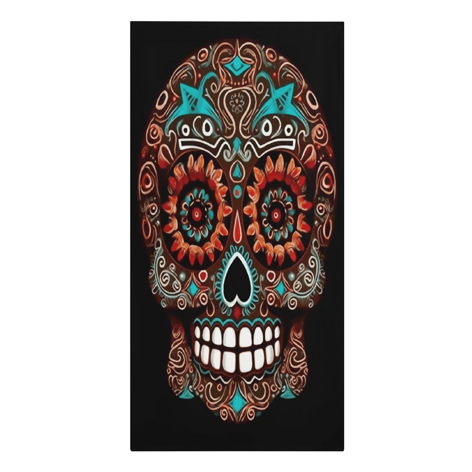 Adfgyerh Women's Style Sugar Skulls Day Of The Dead Microfiber Sand Free Towels Large Quick-Dry. Beach Towel For Swimming Pool Camping Beach .Beach Accessories， They Are Essential Accessories For Adults, And Men, Vac