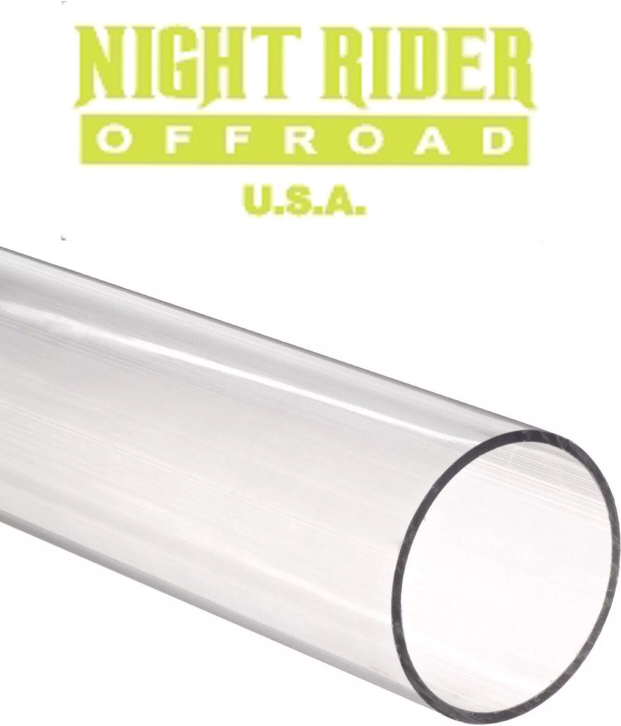 Polycarbonate Tubing, 1/2" ID x 5/8" OD x 1/16" Wall, 24" Abrasion Resistant Clear Color Led Whip Flag Tubes for DIY