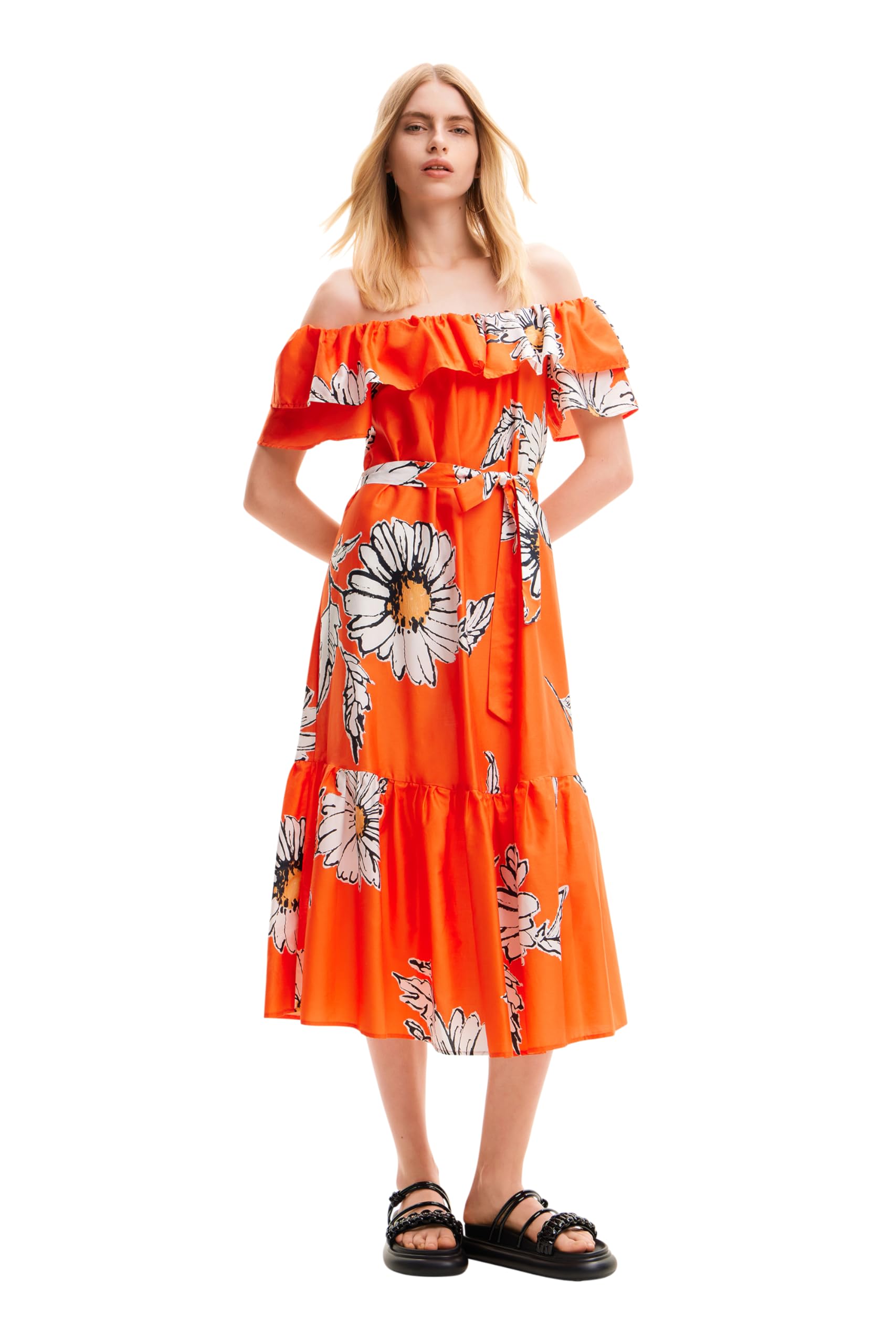 DESIGUAL ABITO LUNGO DONNA ARANCIO