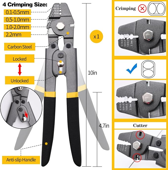 Set de cuerda de alambre 1/16 pulg 328 pies con tensor miniatura 2