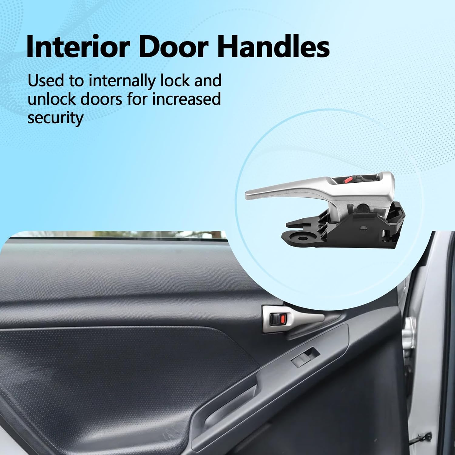 Interior Door Handles Compatible with Toyota Corolla 2009-2013, Matrix 2009-2014 Replaces 69206-12230 69205-12230, Front Rear Left Driver and Right Passenger Inside Inner Handle