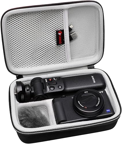 Miniatura 9 de XANAD Funda negra para cámara de vlog digital Sony ZV-1  ZV-1F  ZV-1 II con kit de accesorios Vlogger trípode (GP-VPT2 BT) y micrófono