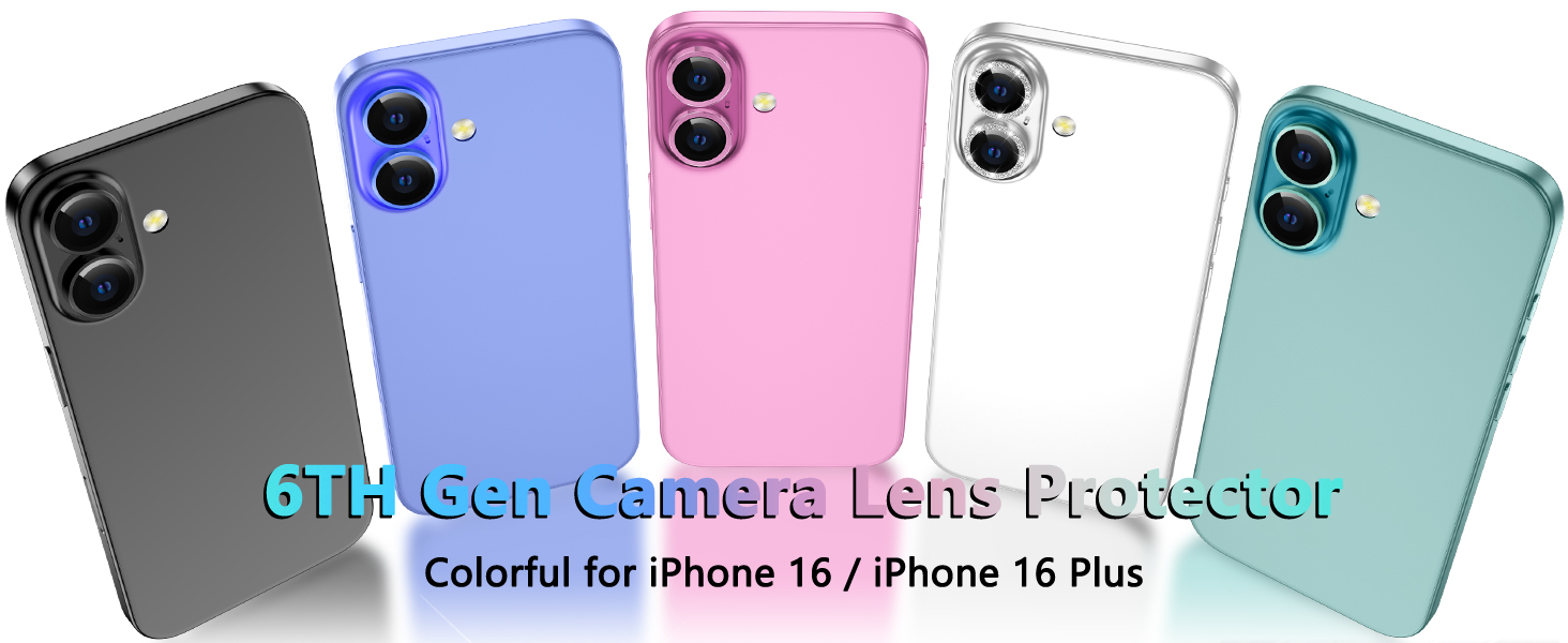3X 3D Kameraglas für Apple iPhone 16 / 16 Plus Schutz Linse Panzerfolie 9H