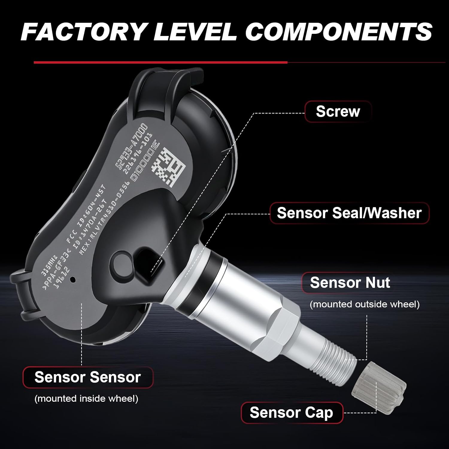 TPMS Tire Pressure Monitoring Sensor Fit for Kia 315MHz 52933A7000 4 PCS