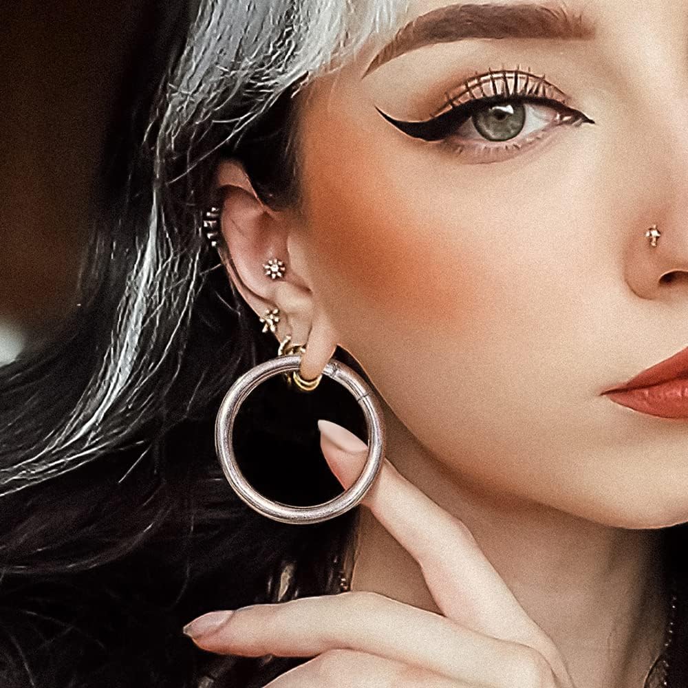 1 Pair 22gram ear weight gauges for ear lobe in 4mm/6g Ear Tunnels Plugs 316 Stainless Steel Earrings Weight Plugs Hypoallergenic expander Piercing Body Jewelry Waves