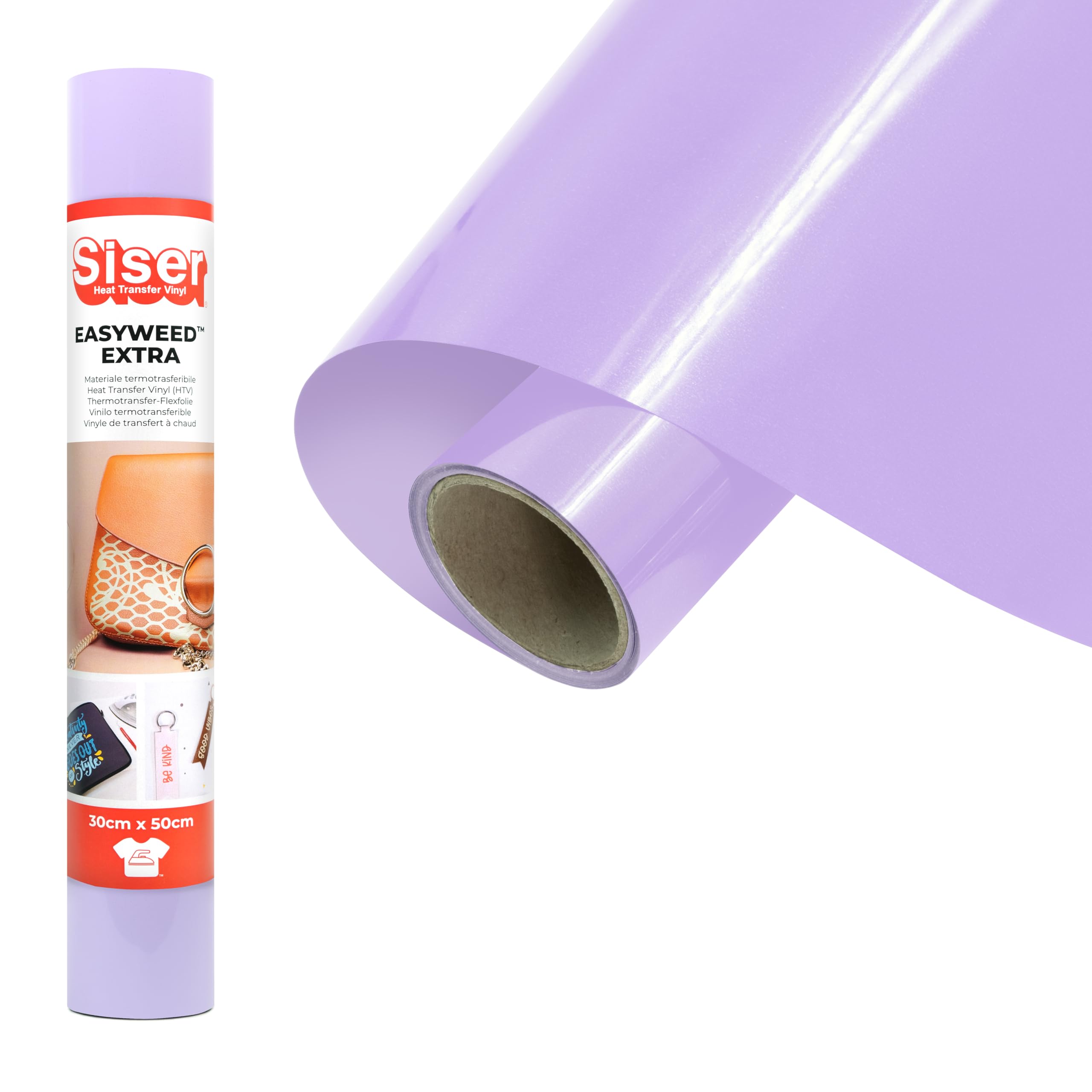 Siser® EasyWeed® Extra Lilac 30cm x 0.5m Heat Transfer Vinyl for Customising Nylon, Leather, Treated Fabrics