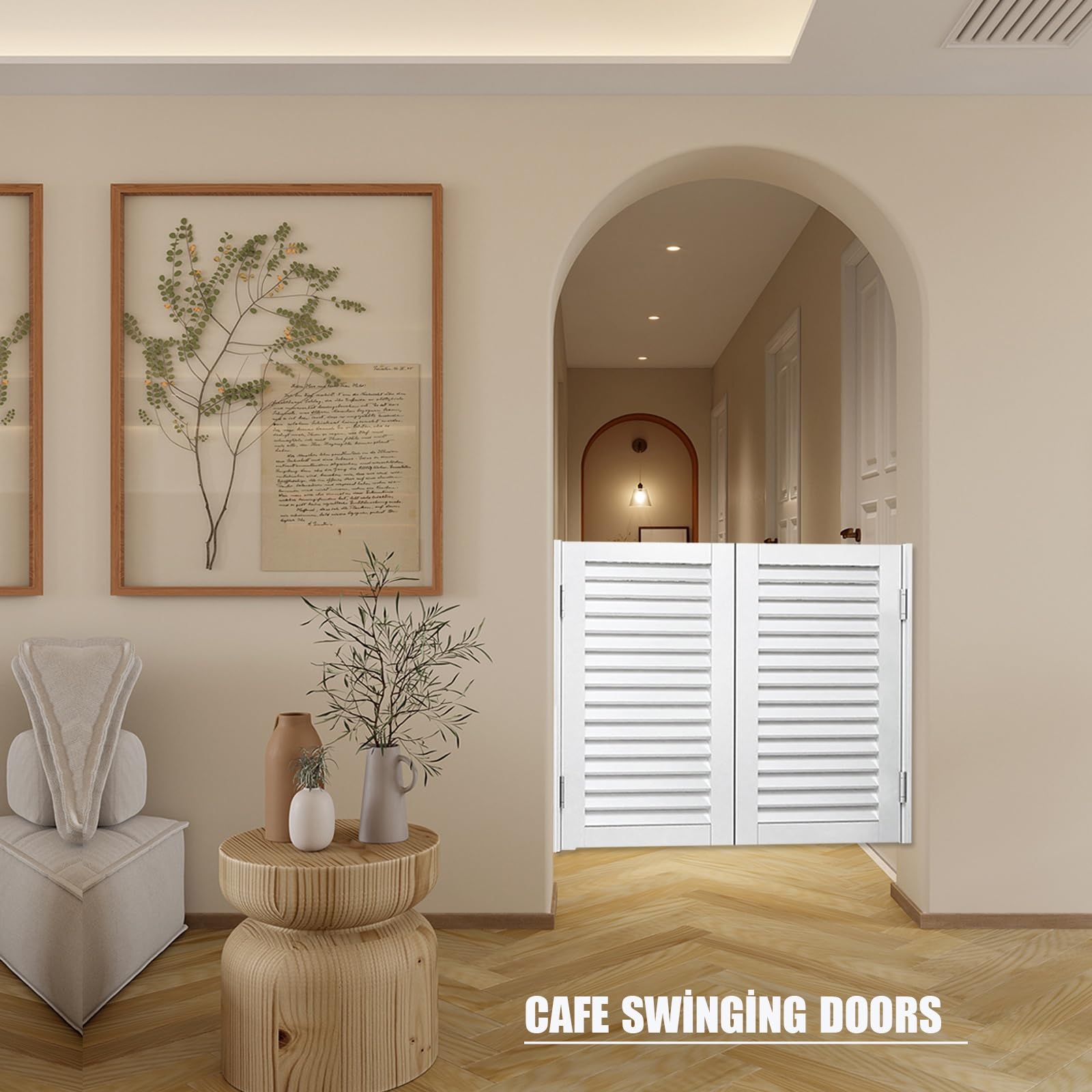 Porte Oscillanti del Caffè di Legno Solido, Porte Battente del Saloon, Porte del Caffè,Porta Divisoria ,Porta del Recinto del Giardino,con Cerniere,Personalizzabile ( Size : W75xH80cm(29.52x31.49in) )