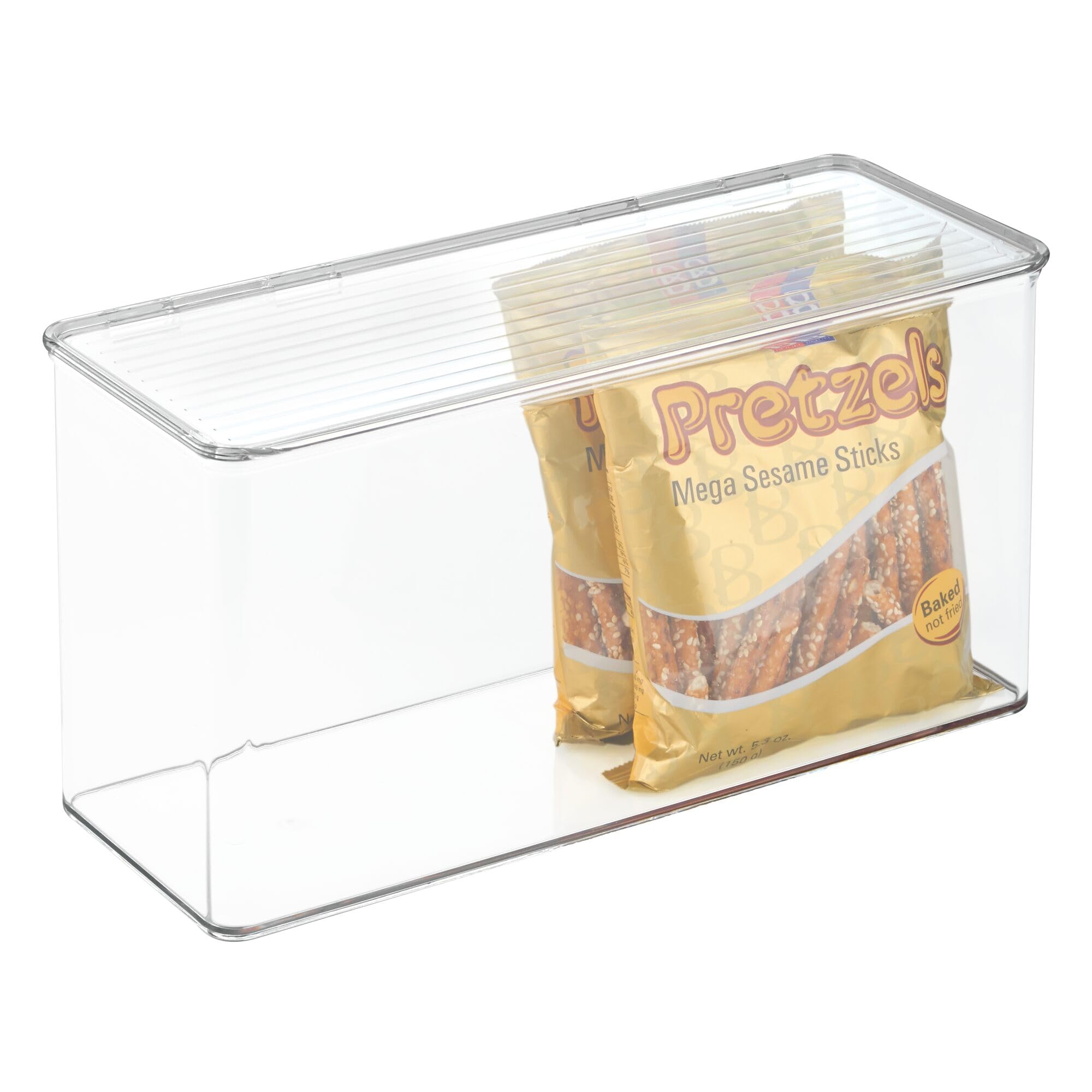 Interdesign Clear Idesign Recycled Plastic Stackable Storage Bin With Lid –