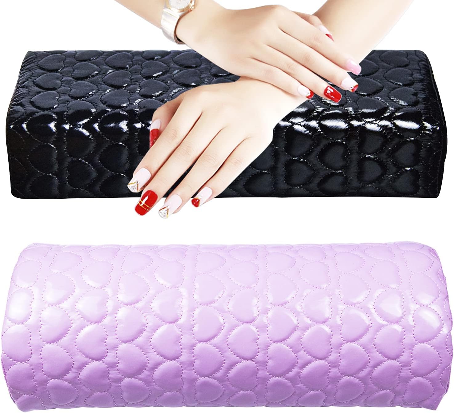 NAILWIND Nail Pillow Hand Rest for Nails, PU Leather Nail Hand Rest Cushion Salon Nail Arm Rest Pillows, Manicure Hand Pillow for Table Desk Nail Armrest for Nails Art Salon Home Use -1 Pcs