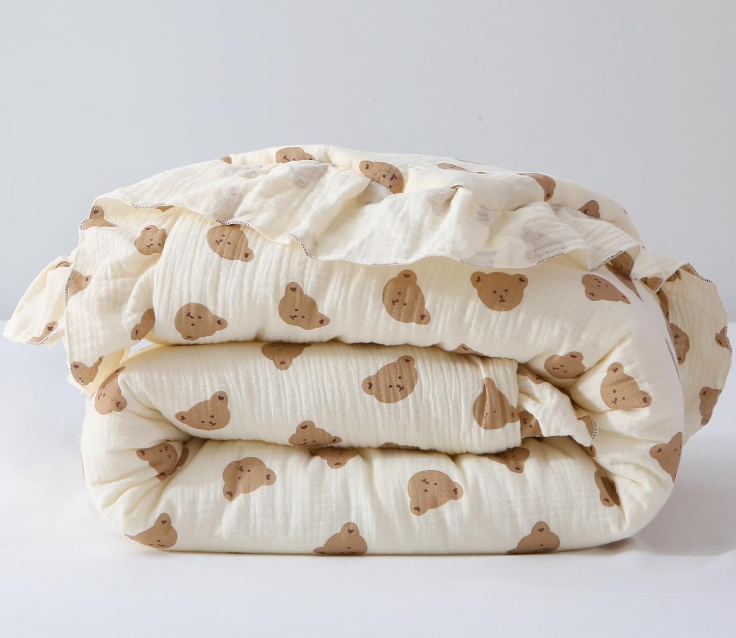 100% Cotton Muslin Crib Comforter/Quilt,Ultra Soft Cozy Reversible Baby Blanket,All Season Toddler Blankets for Boys and Girls, Machine Washable,41″x48″ 100% Cotton Muslin Crib Comforter/Quilt,Ultra Soft Cozy Reversible Baby Blanket,All Season Toddler Blankets for Boys and Girls, Machine Washable,41″x48″