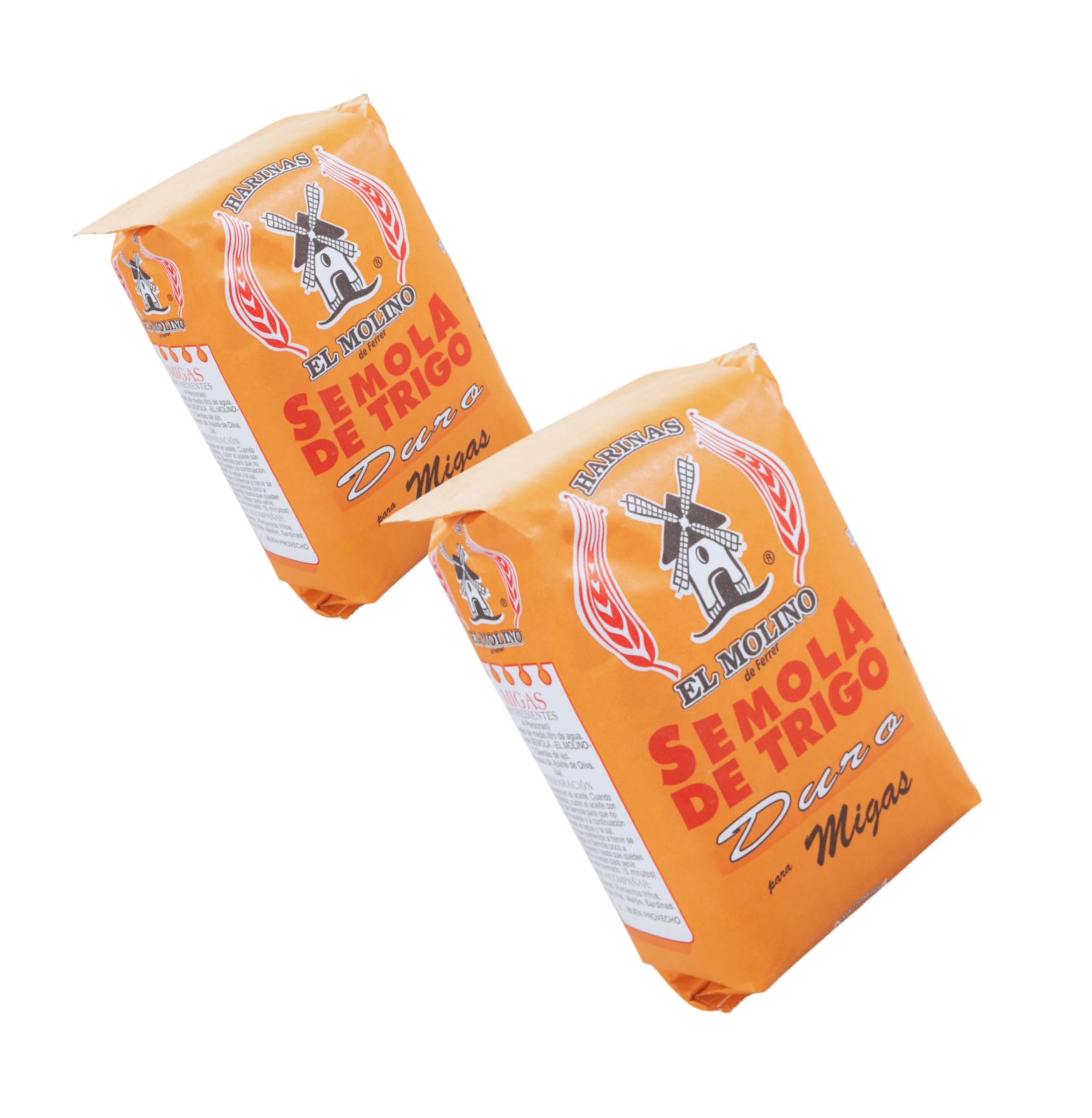 Sémola de Trigo Duro para Migas · El Molino Molida a Piedra · Bolsa 2Kg · Comidas de Invierno