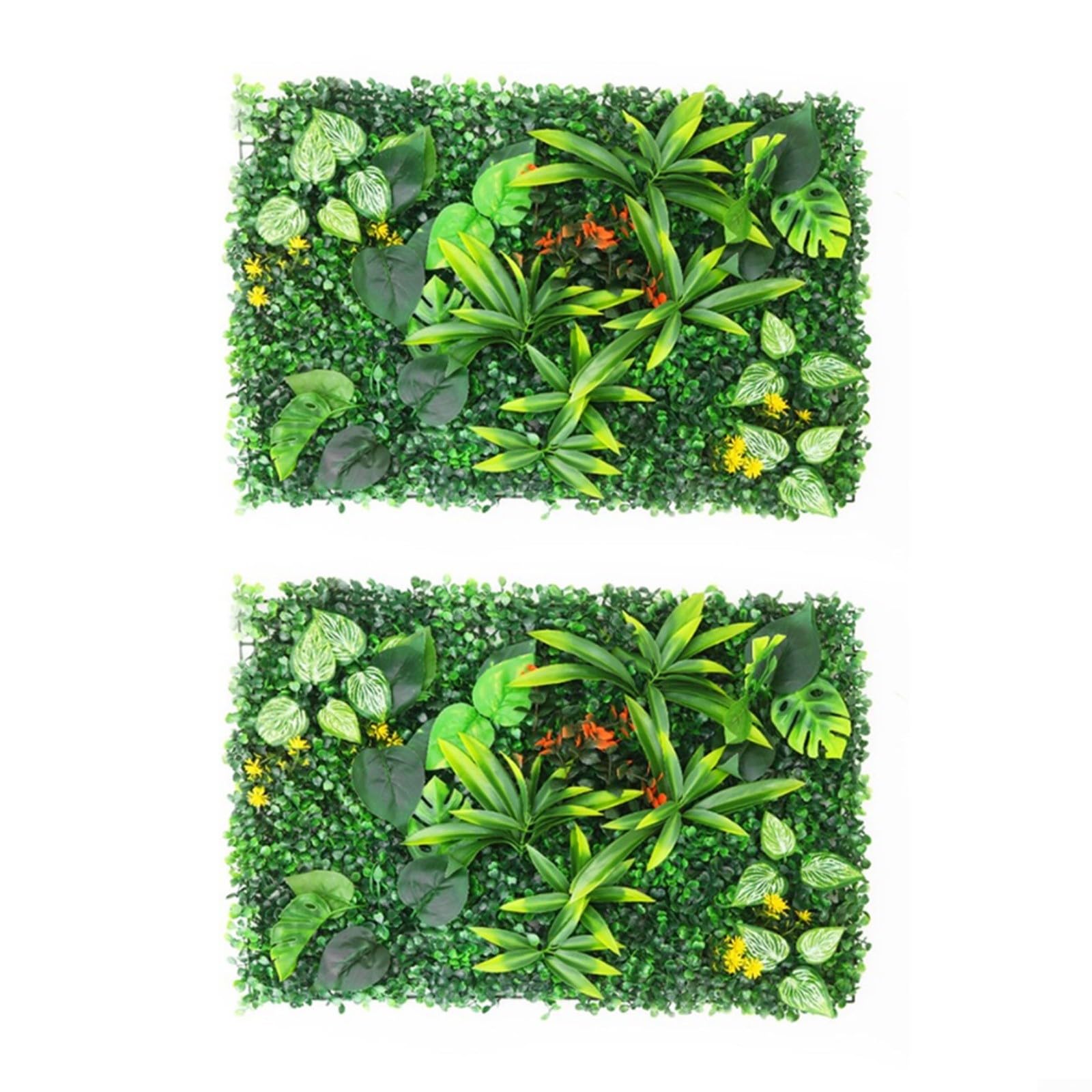 Paneles de plantas artificiales 60x40 cm azulejos verdes para valla de jardín y ocultación