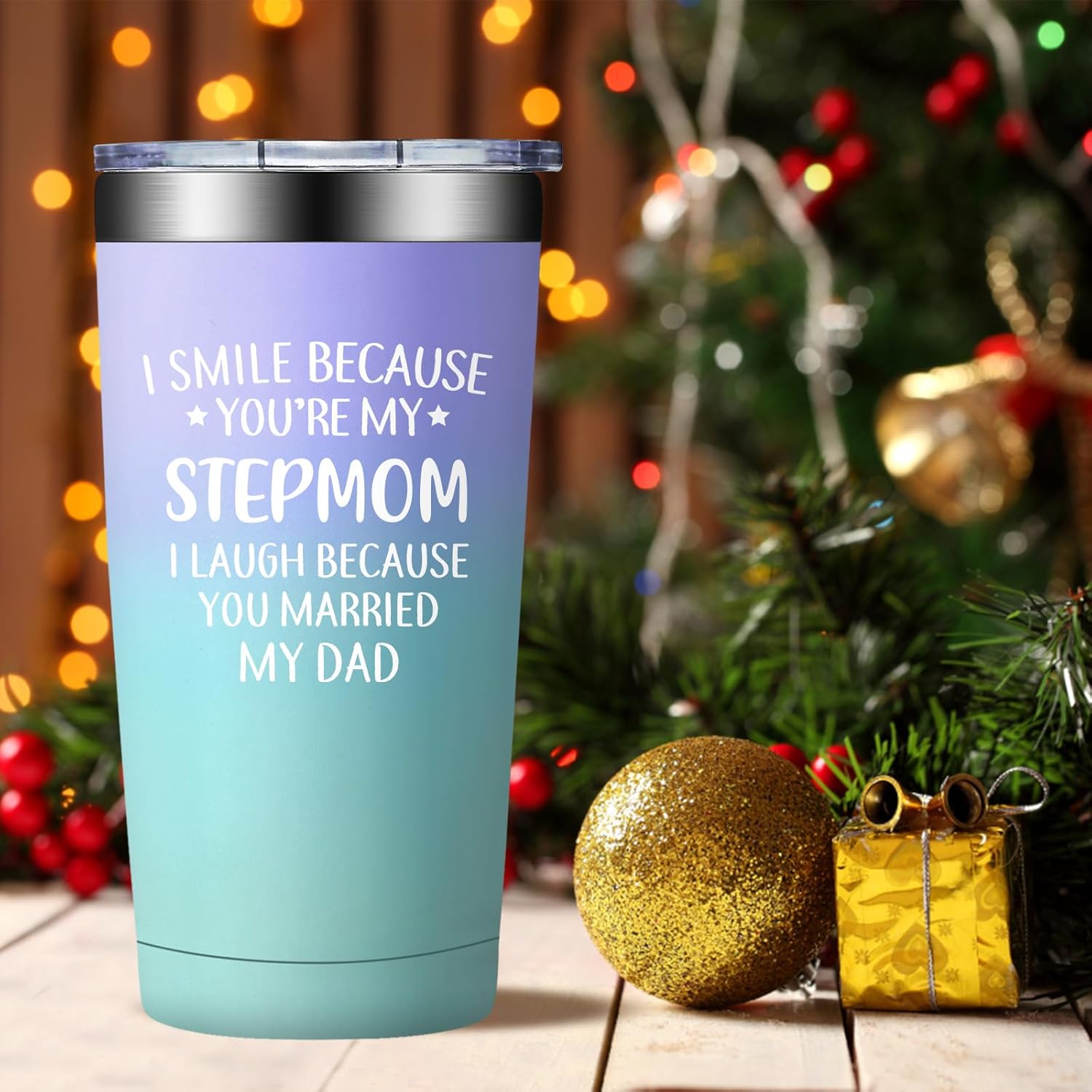 Grifarny Stepmom Gifts from Stepdaughter, Daughter, Son - Mothers Day Christmas Birthday Gifts for Stepmoms, Step Mom, Stepmother - Stepmoms Tumbler Cup 20oz - Image 4