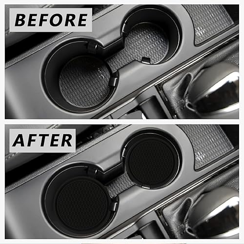 Miniatura 5 de ZSDY Posavasos para automóvil, 4 unidades, universal, antideslizante, para automóvil, incrustado en adornos, posavasos de silicona, tapete para