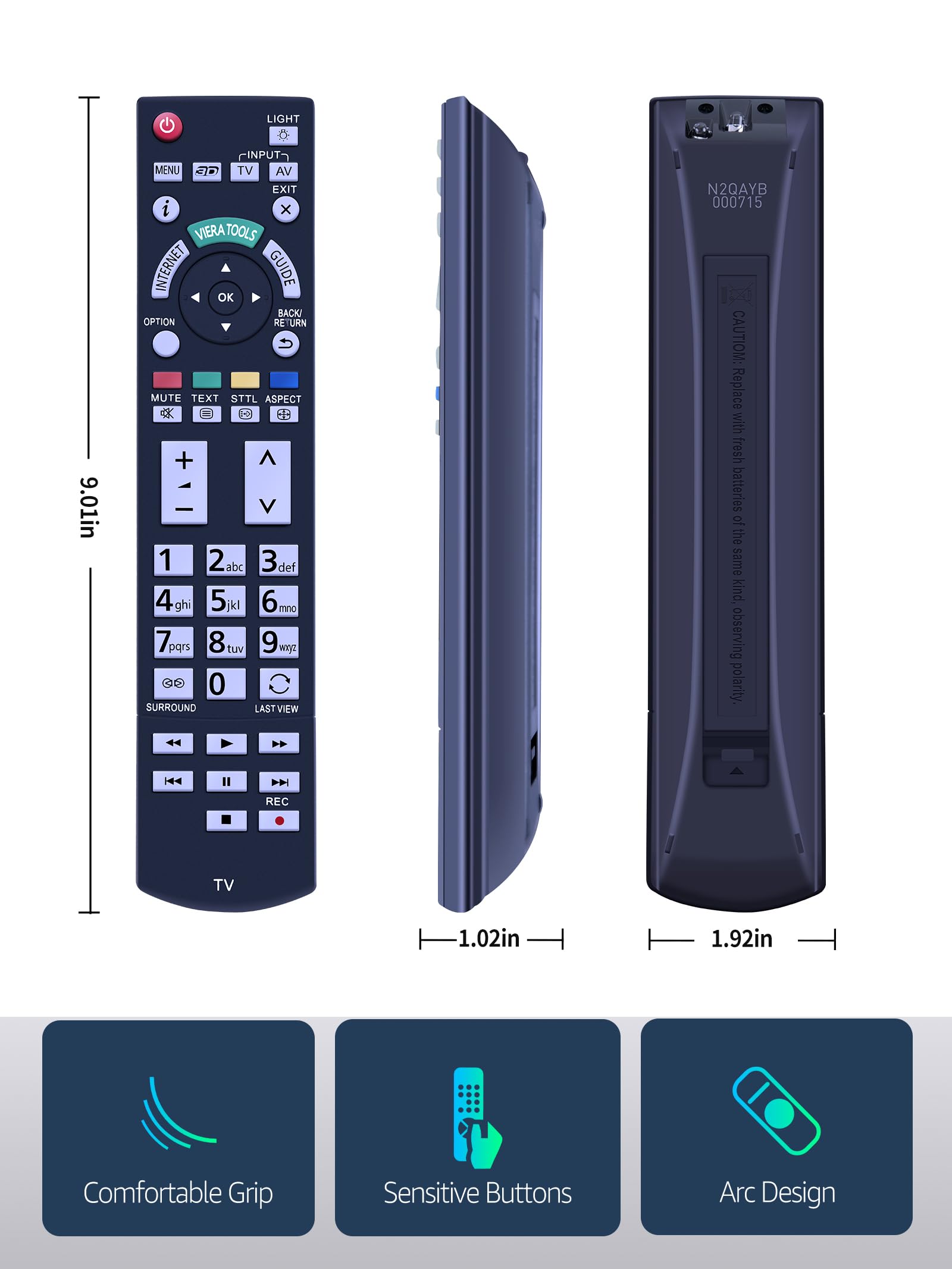 Telecomando Universale Per Panasonic Tx-l47wt50 Telecomando - Foto 9