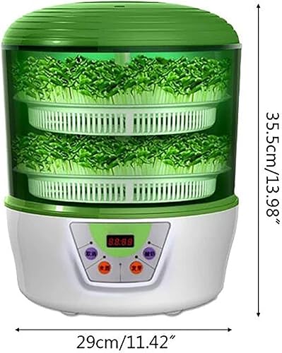 Miniatura 2 de La máquina inteligente de los brotes de haba de la capacidad grande de la doble-capa, crece el proceso alimenticio que crece las semillas verdes del