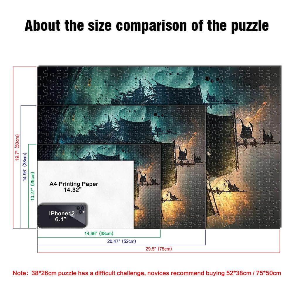puzzle 2000 pezzi per adulti Nave pirata Giocattoli che creano dipendenza e sfidano l'intelligenza del cervello Decorazione perfetta 70x100cm