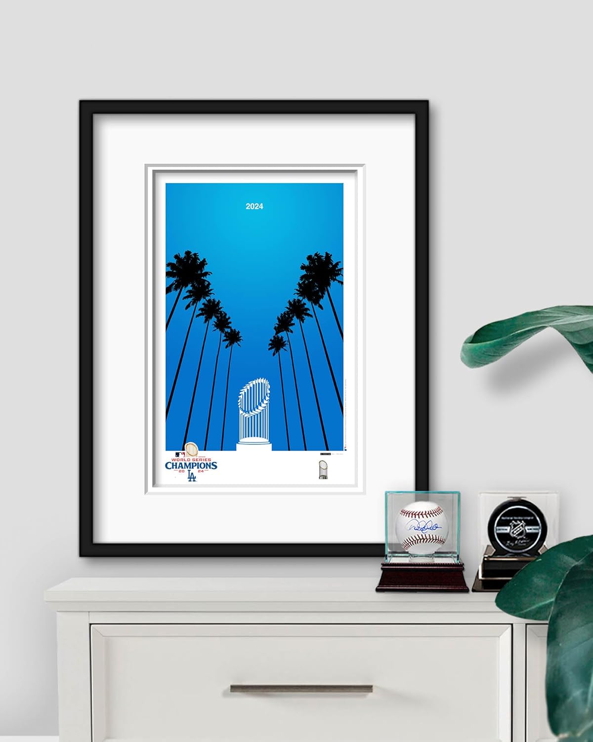Los Angeles Dodgers - Minimalist World Series 2024 MLB Licensed Art Poster Print by S. Preston - Living Room Home Wall Decor, 11" x 17" Unframed Artwork