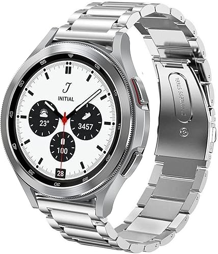 SPINYE Correa compatible con Samsung Galaxy Watch 66 ClassicGalaxy Watch 55 Pro 44 ClassicGalaxy 3 1.614 in, correa de repuesto de metal de acero