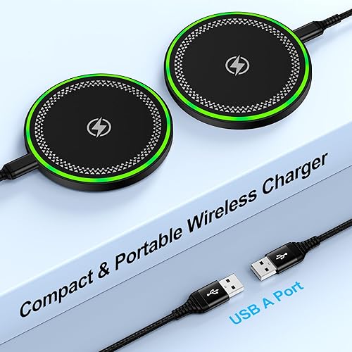 Miniatura 6 de Cargador inalámbrico S25 para Samsung Galaxy S25 Ultra S25+ S24 Ultra S24 FE S23 S22 S21 FE 5G, 2 paquetes de 15 W Pixel 9 Pro Estación de carga