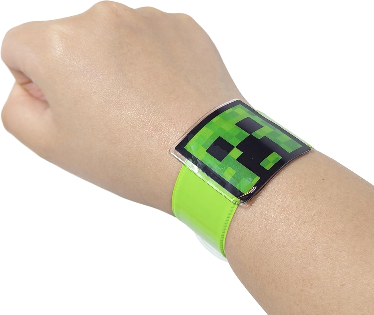 LUV HER Minecraft 3 スラップブレスレット 女の子用 &ndash; Minecraftの楽しい紙吹雪リストバンド &ndash; 調節可