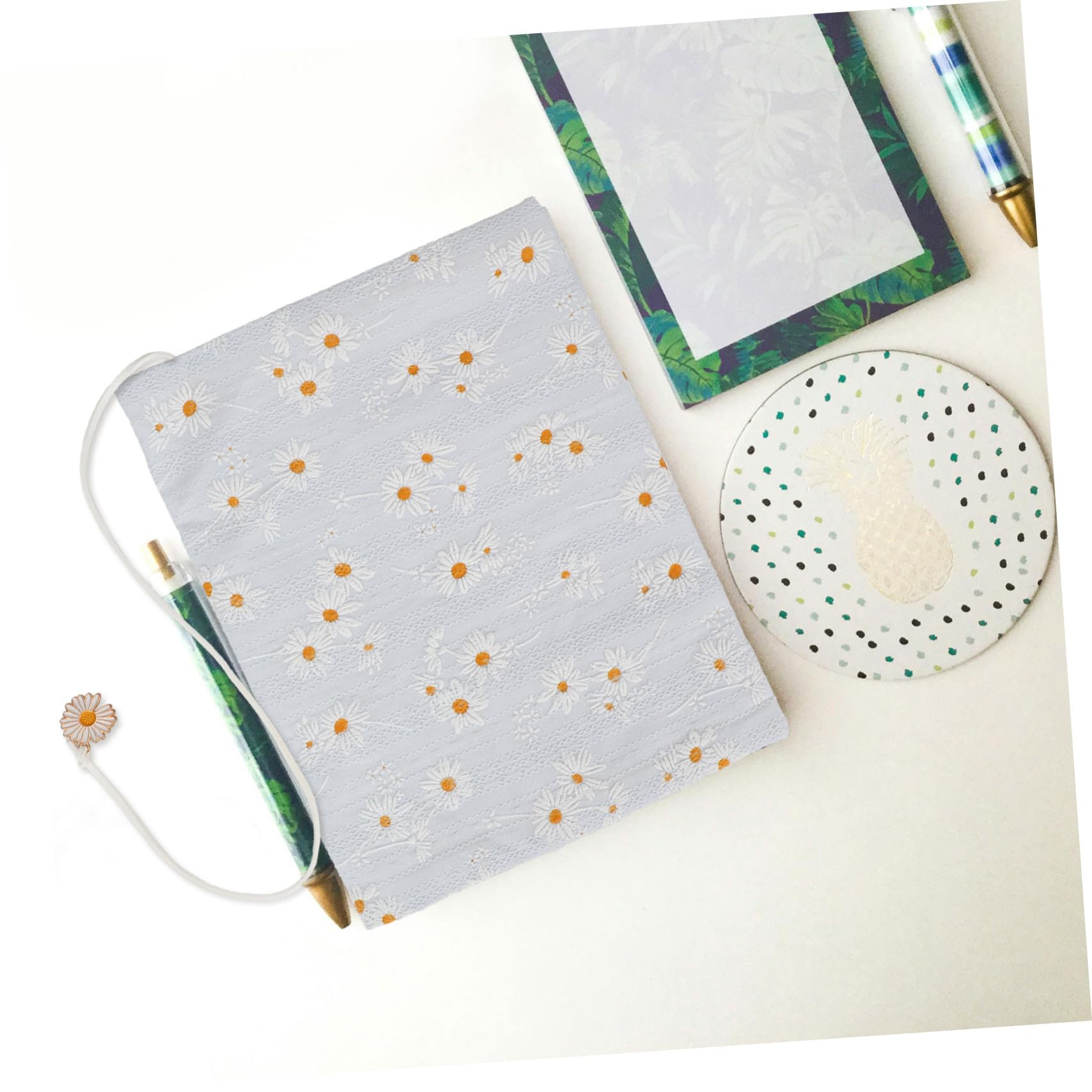 OSALADI 4 Pezzi Copertina Riutilizzabile per Libri Maniche Protettive per Libri Design Elegante e Leggero Protezione per Copertina per Quaderni e Margherita