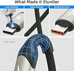 2Pack 4FT Multi Charging Cable ，USB C Splitter Cable，4 in 1 Fast Charging QC3.0 Nylon Braided Charging Cord with 4 Type-C Cable, for iPhone 15 Pro Max/Android and Tablets (USB C Splitter Cable)