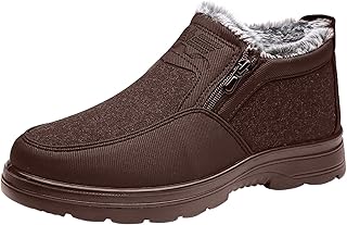 Generic Fashionable Men\'s Winter Warm Non Boots Zipper Comfortable Ankle Boots Cotton Shoes Mens Boots Size 11 Suede