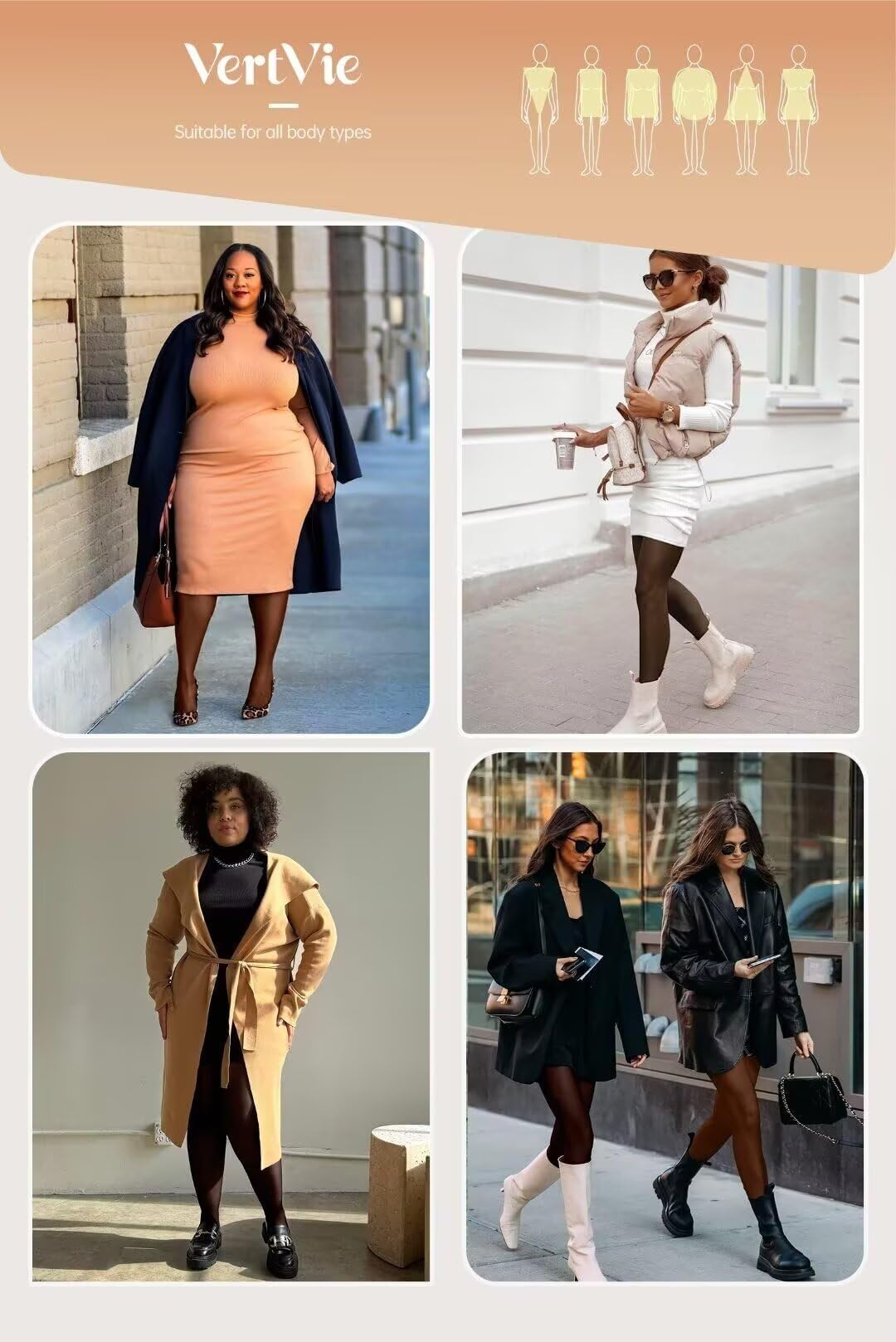 Vertvie Collant Polaire Femme Effet Transparent, Leggings Thermiques Epais Translucide Extensible Collant Chaud d'hiver Opaques Pantalons Taille Haute