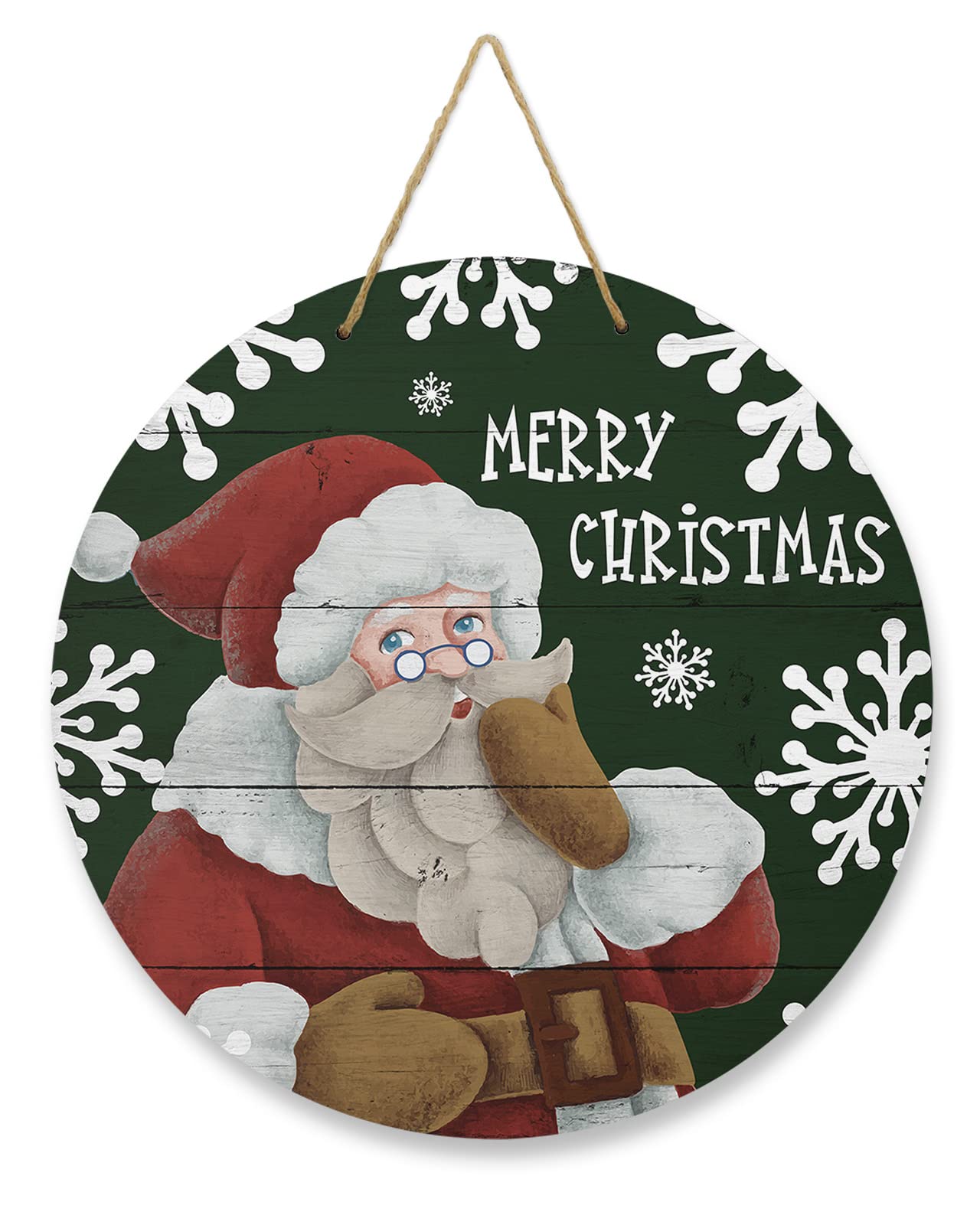 Ghirlanda Natalizia Per Porta D'ingresso, Decorazione Natalizia Per Interni Ed Esterni Con Cartello In Legno Con Aghi Di Pino Palline Di Renna Fiocco Gh P18553954