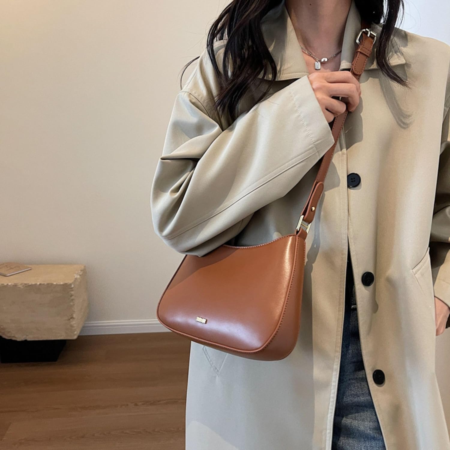 Makukke Small Shoulder Bag, Crossbody Bag - PU Leather, Y2K Vintage Party Handbag - Image 9