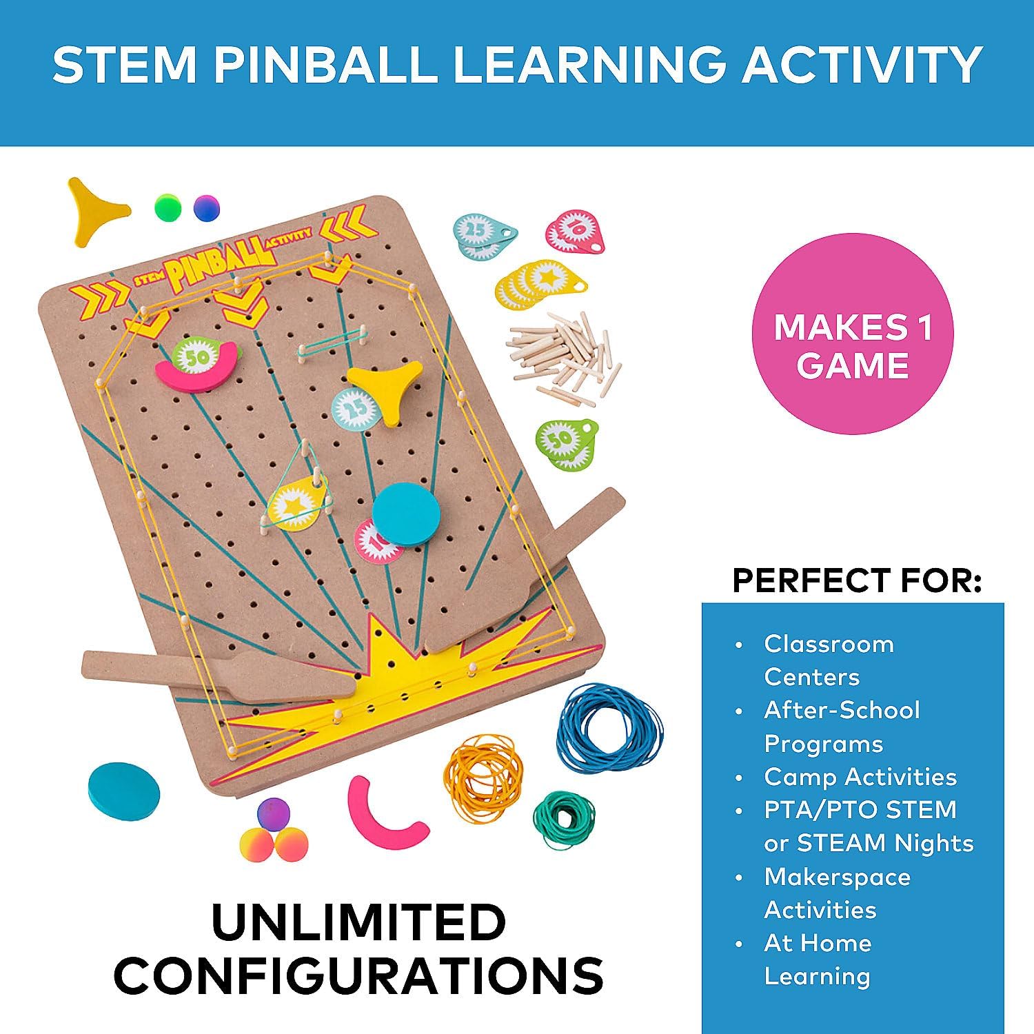 Fun Express STEM Pinball Learning Activity - Makes 1