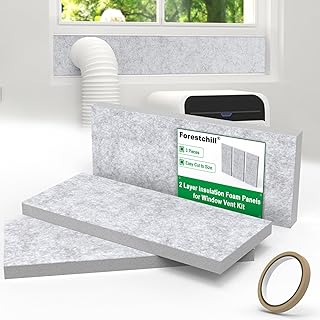 Forestchill Double Layer Insulation Foam Panels for Portable Air Conditioner Window Vent Kit, Insulates Summer Heat & Nois...