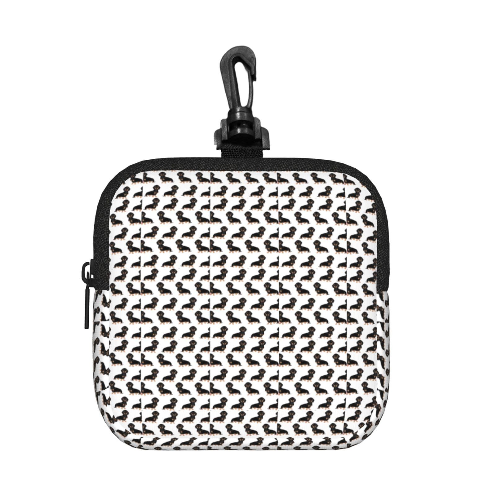Dogs Print Square Storage Bag Travel Toiletry Cosmetic Organizer Pouch Lightweight Reusable