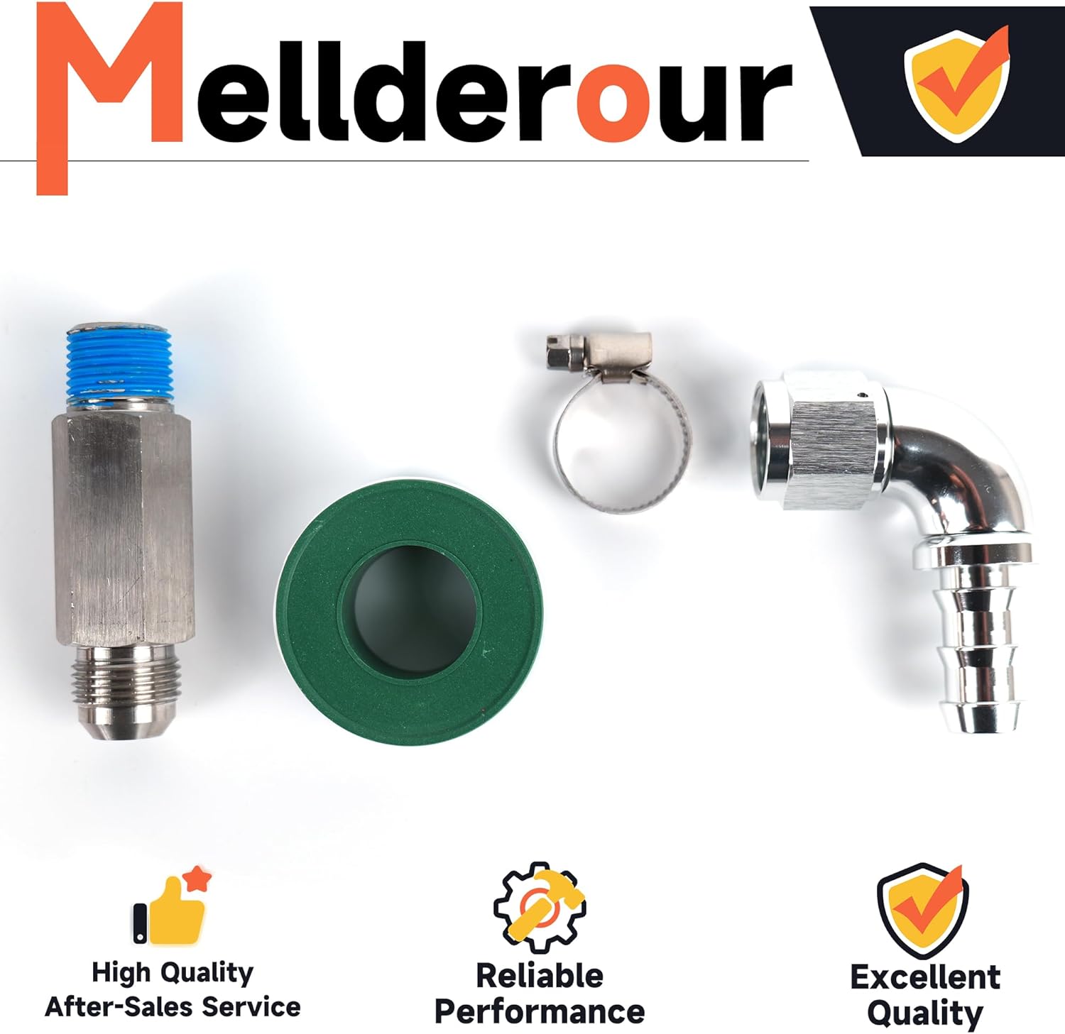 Upgraded Heater Hose Connector Compatible with Dodge Ram 6.7L 2007.5-2024 Replace# 52014739AG 55056711AC 55056966AA 68005253AA 10AN Push Lock Fitting