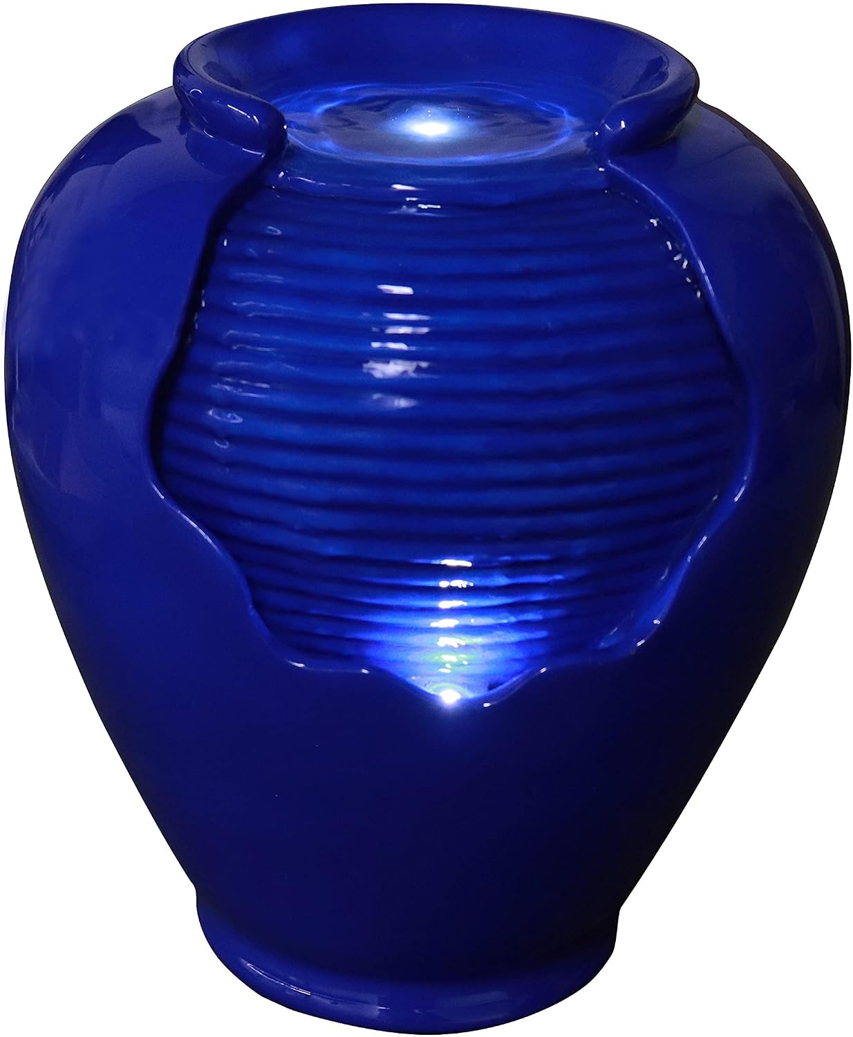 Warm Garden Tabletop Water Fountain Jar Fountain Zen Fountain Royal Blue
