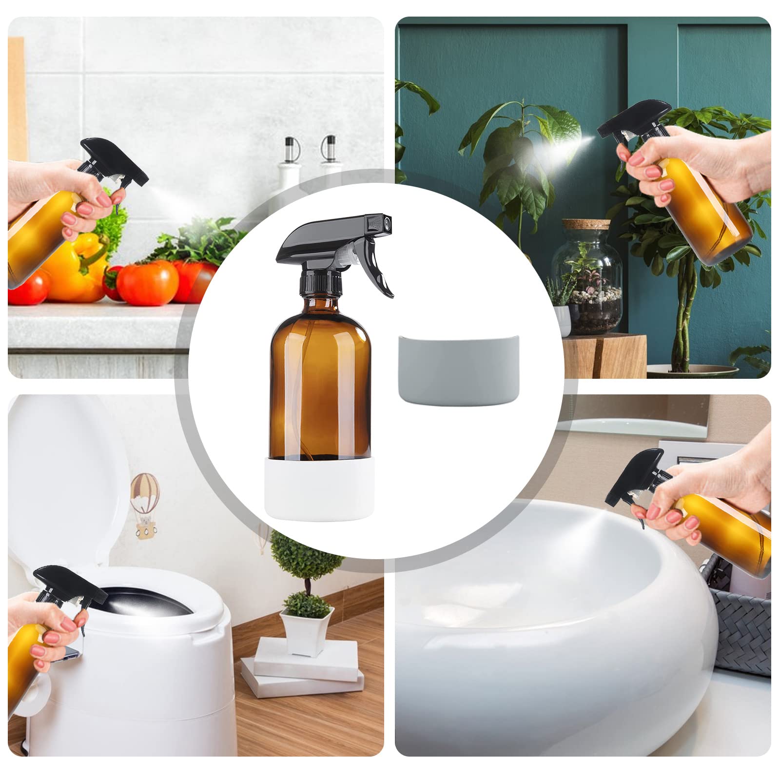 Lot De 2 Flacons Pulvérisateurs Vides En Plastique à Remplir