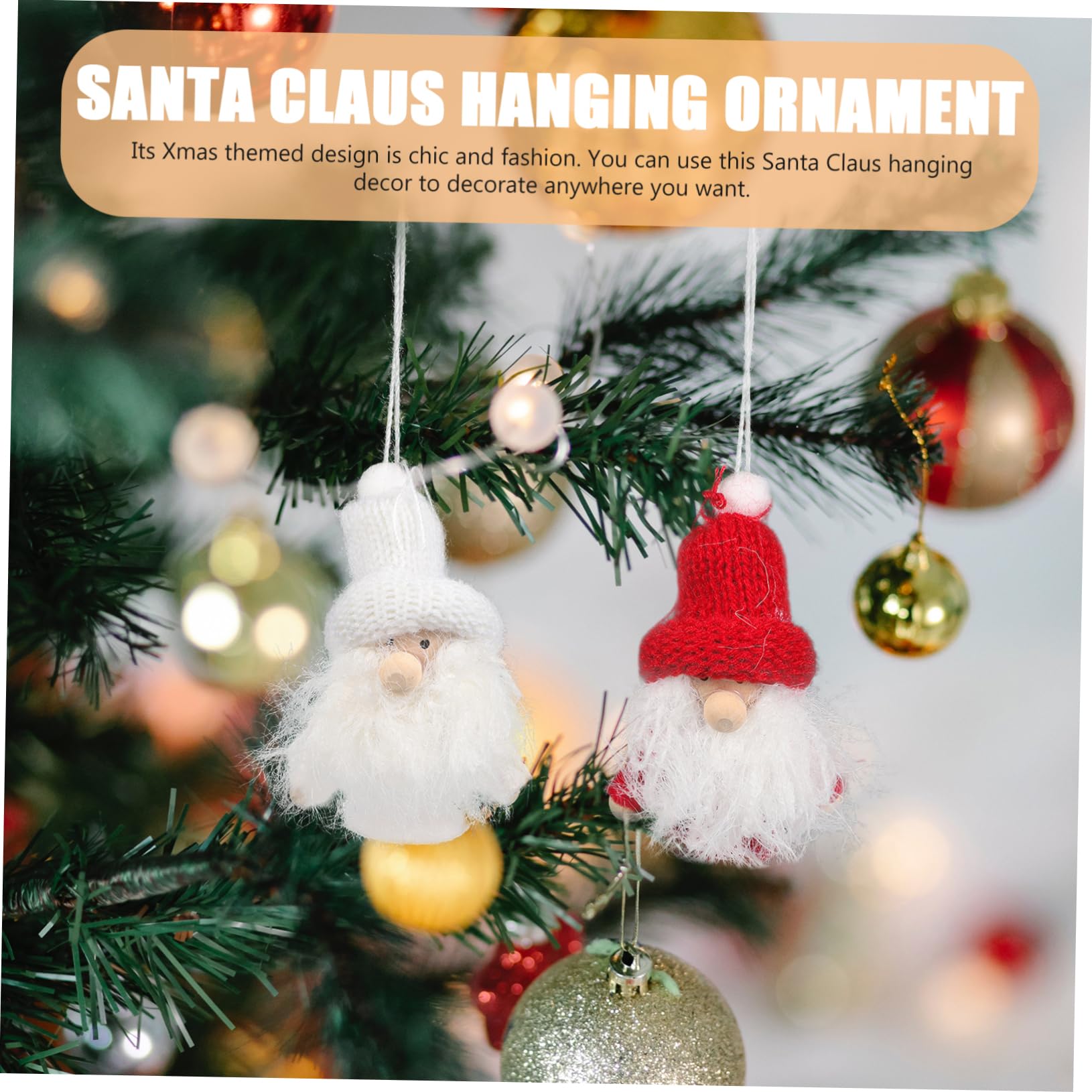 Cabilock Adornos Navideños Colgantes De Papá Noel Decoraciones para Árbol De Navidad Accesorios para Interiores Y Exteriores 4 Piezas X 4