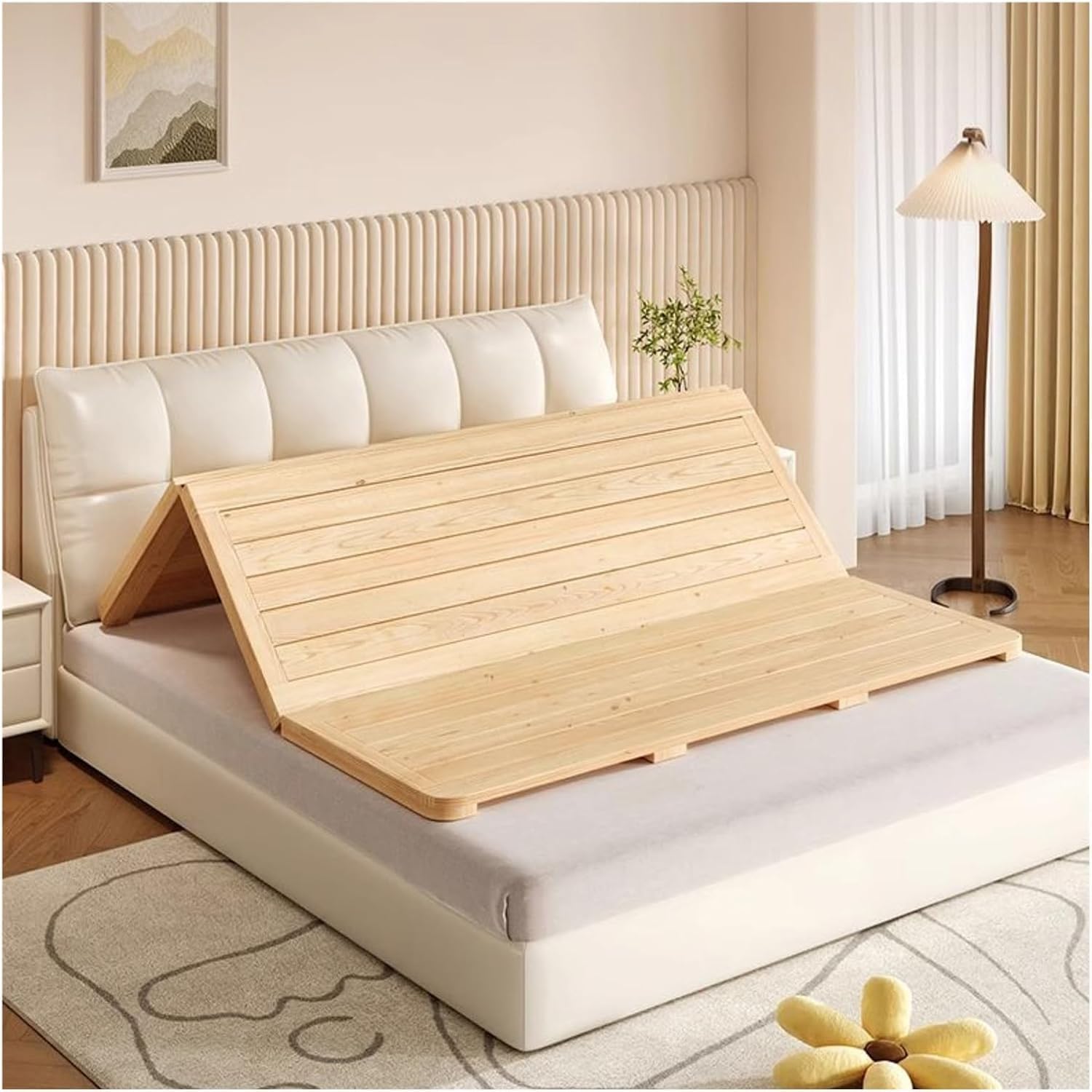Bunkie Board Bed Slats Twin/Full/Queen/King Size - Foldable Bed Base 39.4x78.7in 190/200 CM Length - Wooden Slats for Support and Comfort,One Color,180x200cm/70.9x78.7in
