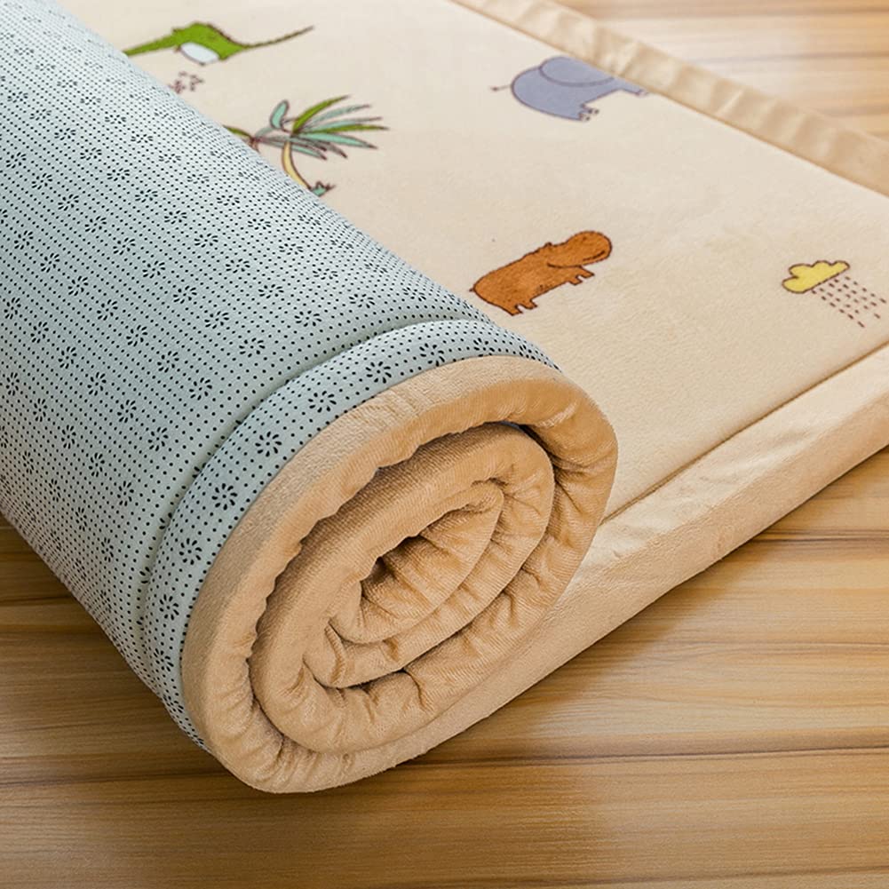 Fancytan Zachte tatami-mat kruipmat voor baby's, antislip traagschuim, grote speelmatten voor peuter/kinderen/volwassenen woonkamer, slaapkamer, speelkamer, beige, 100 x 200 cm