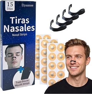 Tiras Nasales Magnéticas para Dormir con Cinta Bucal, Dilatador Nasal Reutilizable Antironquidos, Mejora la Respiración Nasal Nocturna, Tiras Nasales Deportivas para Respirar Mejor