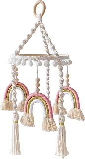 Boho Baby Mobile for Crib, Boho Rainbow Baby Mobile for Crib Mobile Girls Boys Boho Nursery Decor