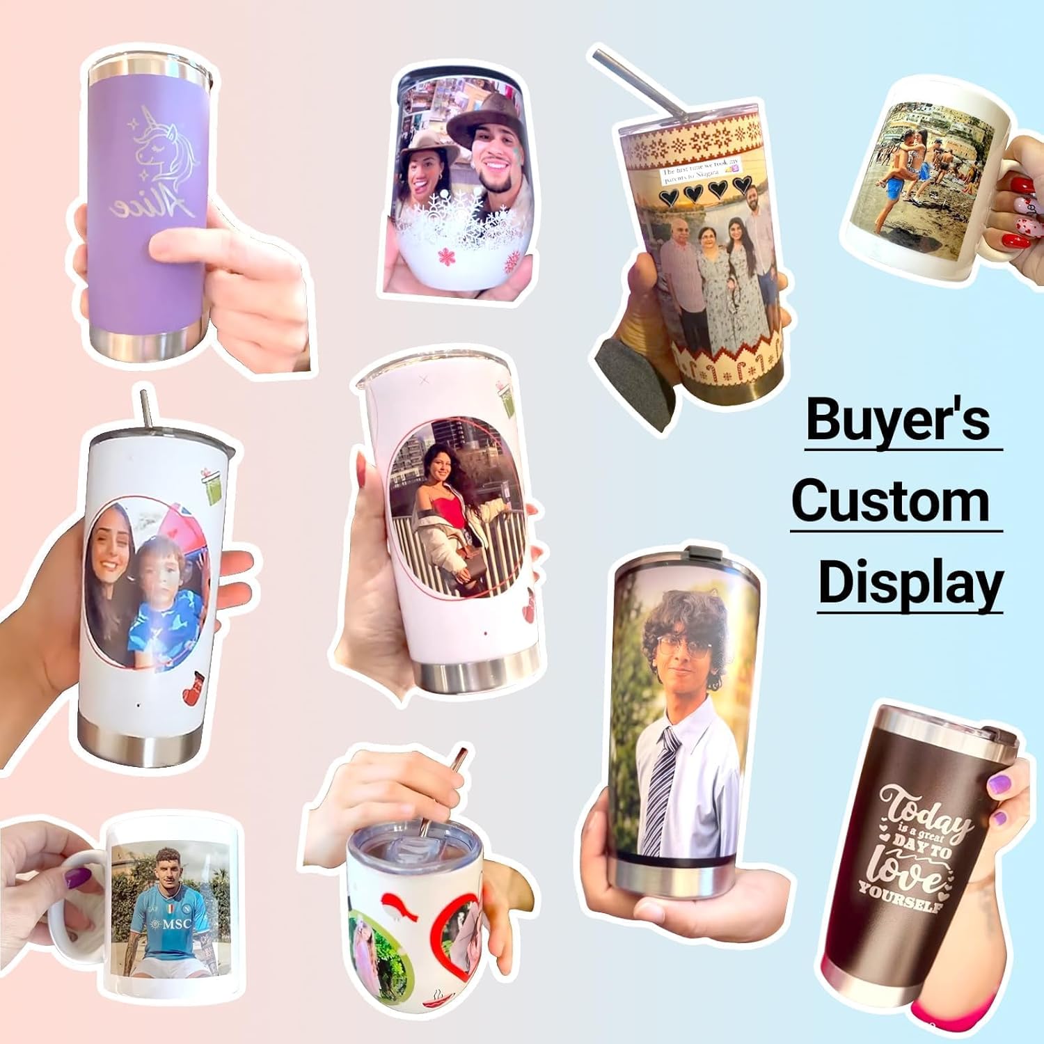 Personalized Coffee Tumbler, Custom Mugs with Pictures Text Name Logo, 30oz Stainless Steel Personalized Mug Cup, Fathers Day Anniversary Wedding Christmas Birthday Gifts for Women Men - Image 7