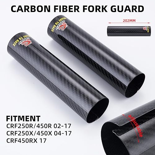 Vista 10 de PRO CAKEN Cubierta protectora de horquilla delantera de fibra de carbono para motocicleta, protector de amortiguador, polainas de protección
