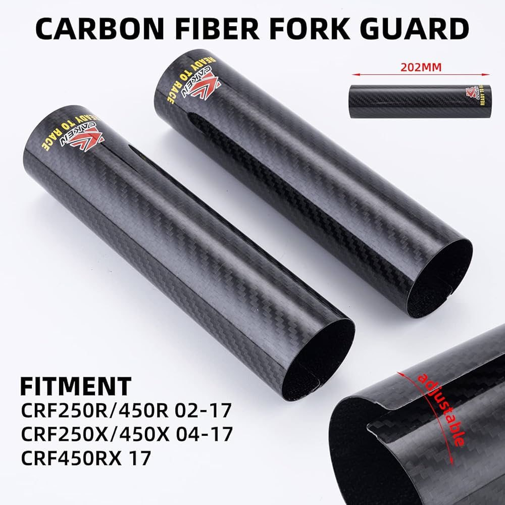 Copertura Forcella Moto In Fibra Di Carbonio PRO CAKEN - 2 Pezzi, Universale, Per Cross E Dirt Bike